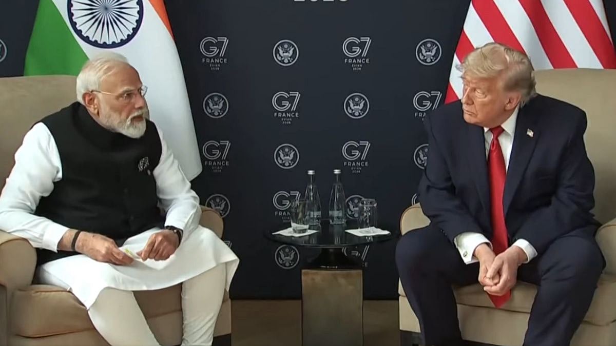 G7 Summit: PM Narendra Modi & President Donald Trump Discuss West Asia Conflict, India-US Trade Deal...