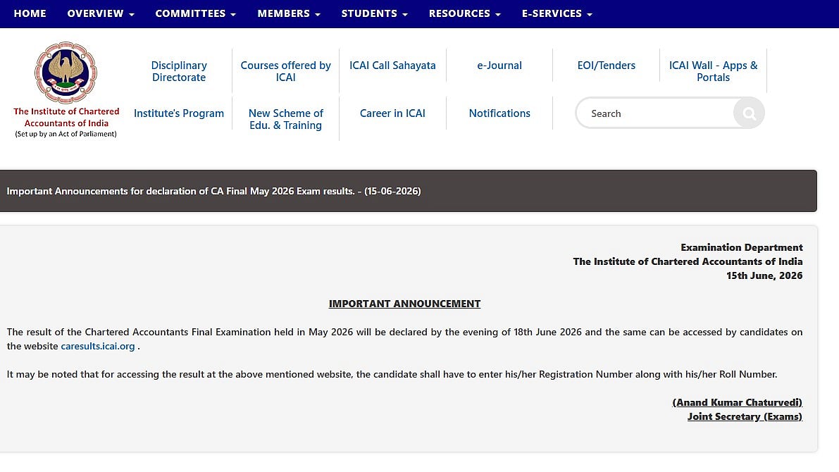 ICAI CA Final Result May 2026 To Be Out Today; Here's How To Access Your Scorecard