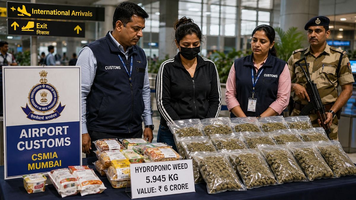 Mumbai Airport Customs Arrests 34-Year-Old Mira Road Woman For Allegedly Smuggling Hydroponic Weed Worth ₹6 Crore From Bangkok At CSMIA