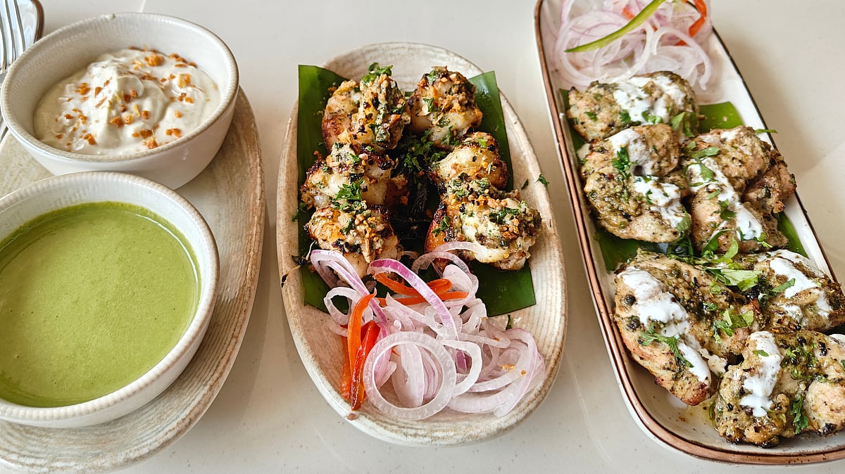 Butter Garlic Tandoori Prawns and Chicken Kebabs