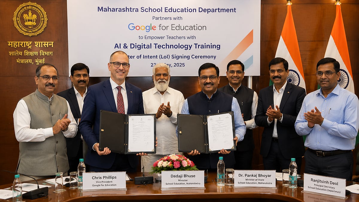 Maharashtra Signs Pact With Google To Train Over 4 Lakh Teachers In AI And Digital Skills Free Of Cost