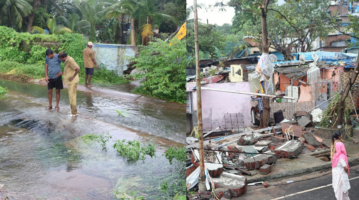 (L to R) Water pipeline burst near Powai was connected to Tansa Lake, the affected nearby areas