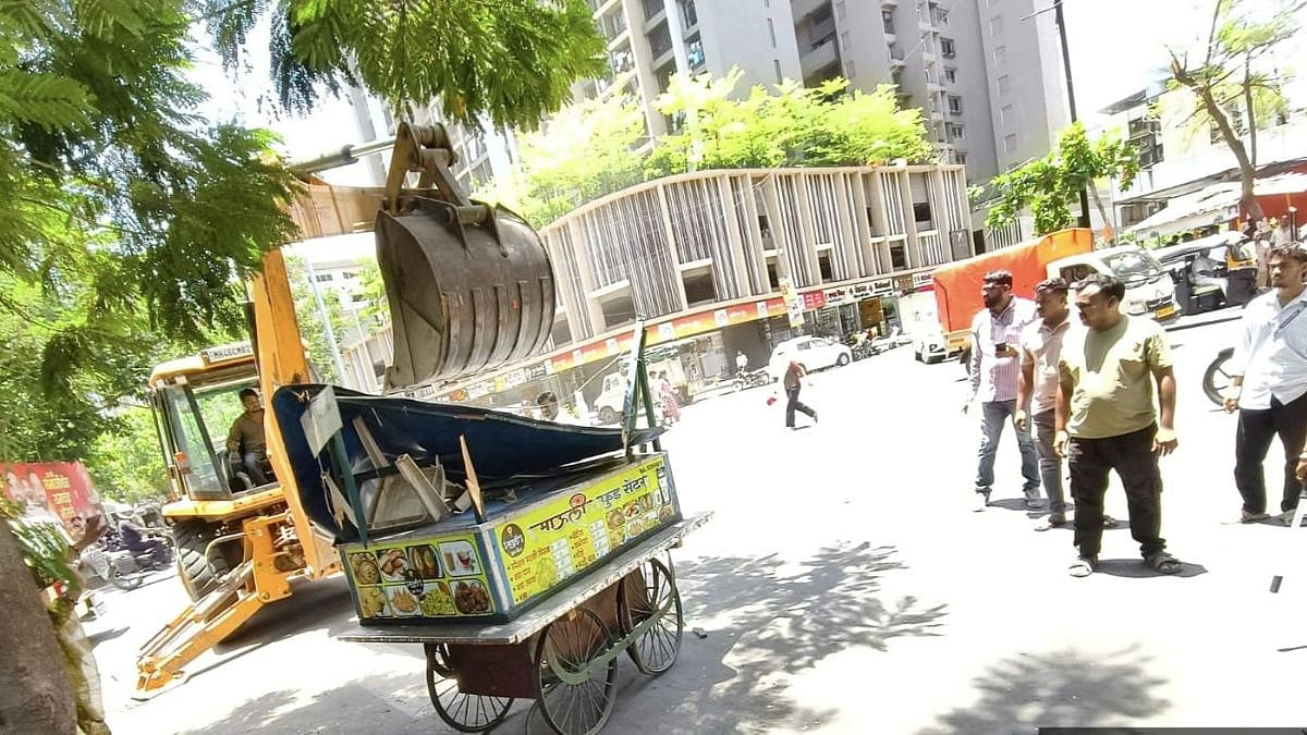 Panvel Municipal Corporation Removes Illegal Encroachments In Kalamboli During Anti-Encroachment Drive