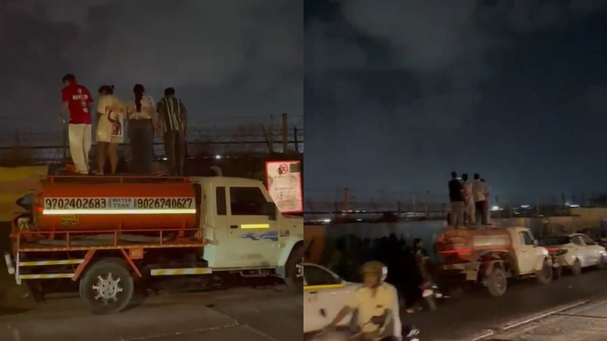 Video Shows Crowds Standing Atop Tankers For Planespotting Near Mumbai Airport; Authorities Respond