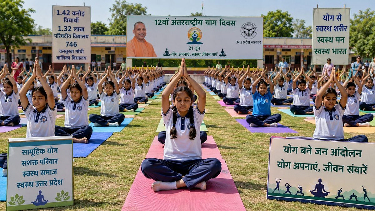 Uttar Pradesh: 1.42 Crore Students To Participate In International Yoga Day Events Across 1.32 Lakh Schools