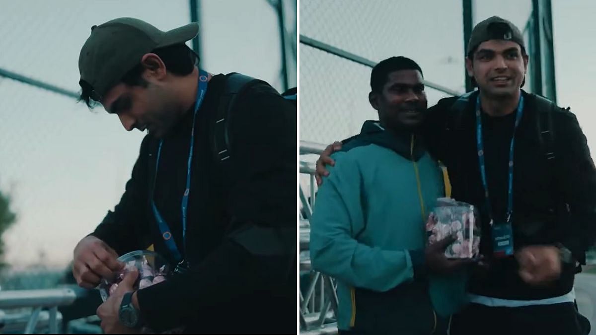 'Poora Nahi Le Sakta': Fan Adorably Gifts Neeraj Chopra A Box Of Chocolates During Doha Diamond League 2026 | VIDEO