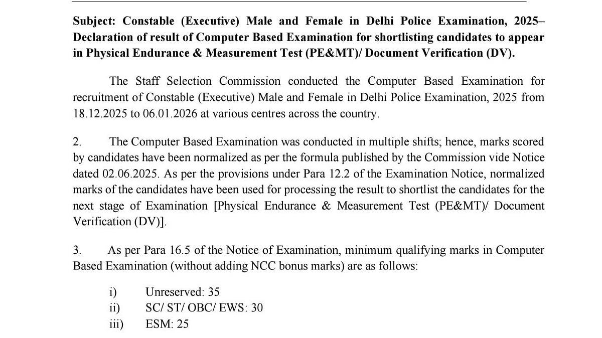 Delhi Police Constable 2025: Physical Endurance & Measurement Test And Document Verification Next After SSC Result Announcement