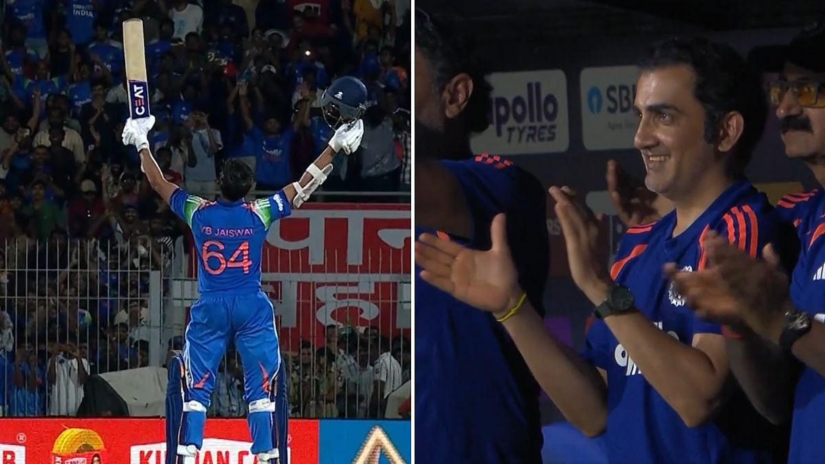 VIDEO: Gautam Gambhir Sports A Rare Smile, Applauds Yashasvi Jaiswal's Century In IND Vs AFG 3rd ODI