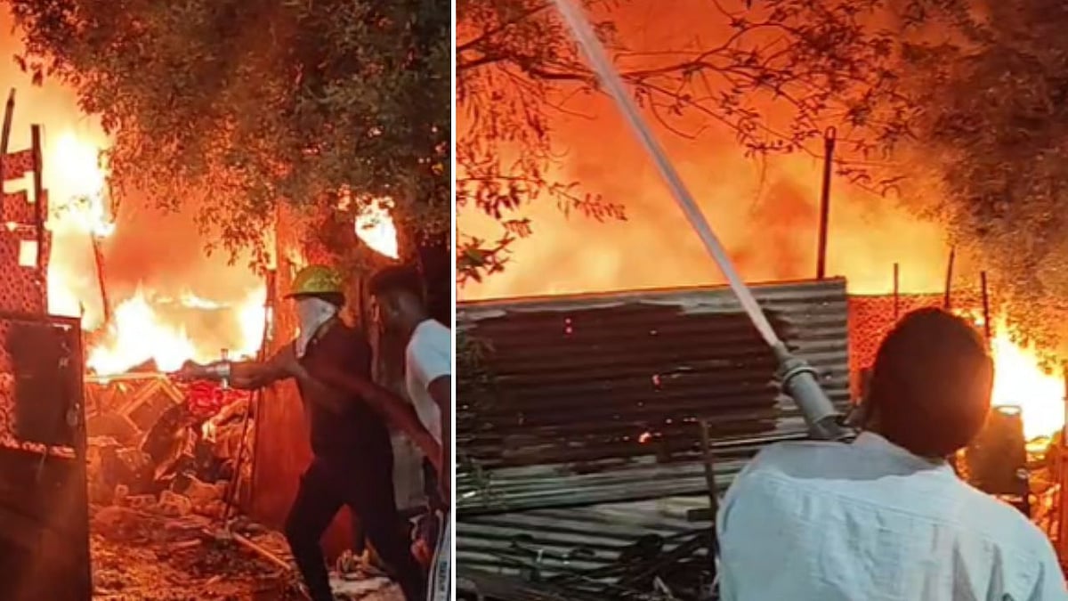 Massive Fire Breakout At Jabalpur Junnkyard Controlled After Quick Response -- VIDEO
