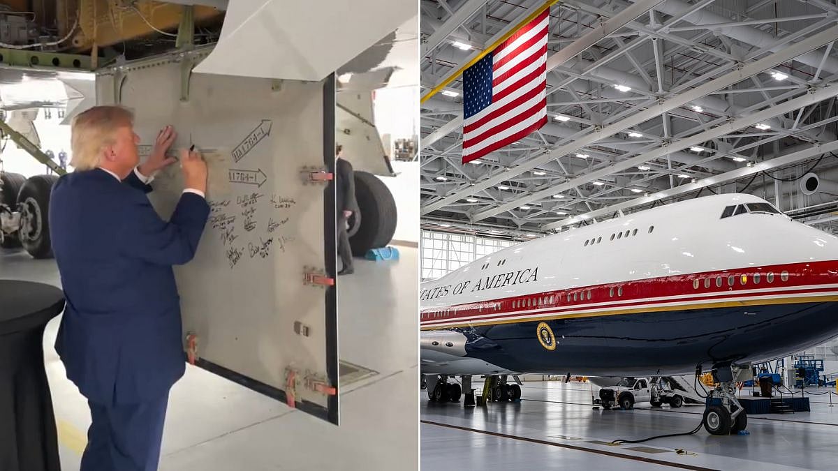 US President Donald Trump Unveils Qatar-Gifted Air Force One, Calls It A Bridge To Future Presidential Fleet | VIDEO