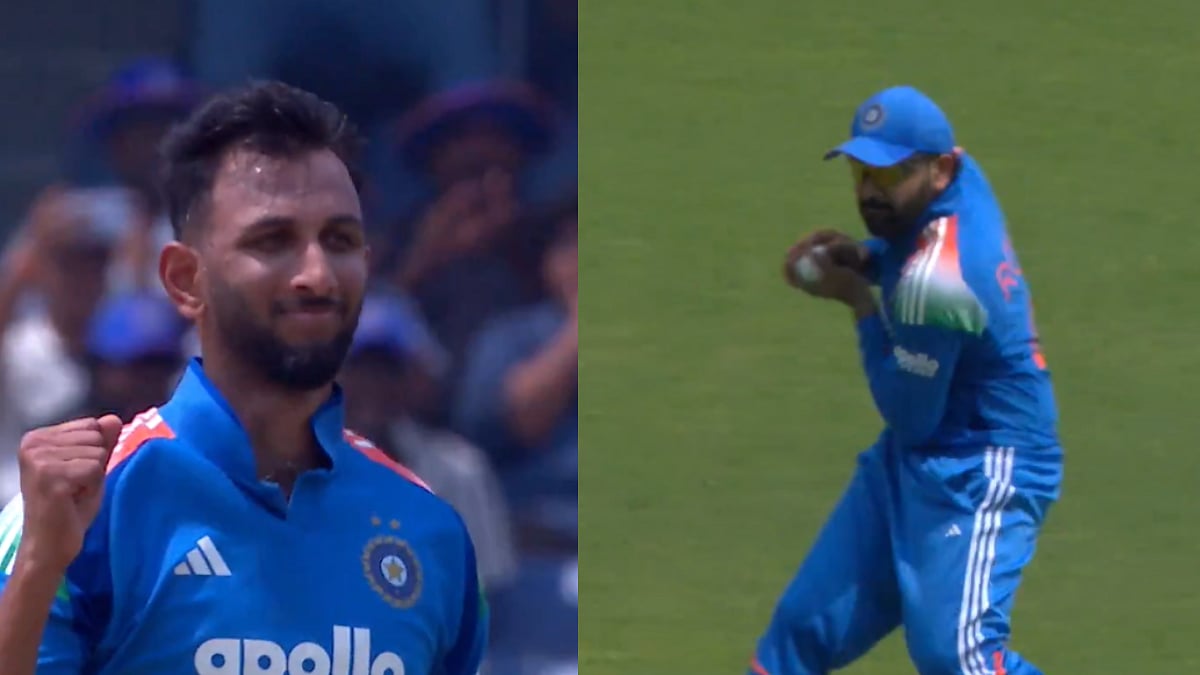 IND vs AFG 3rd ODI: Rohit Sharma Takes Stunning Catches As Prasidh Krishna Wreaks Havoc On Afghan Top Order | Video