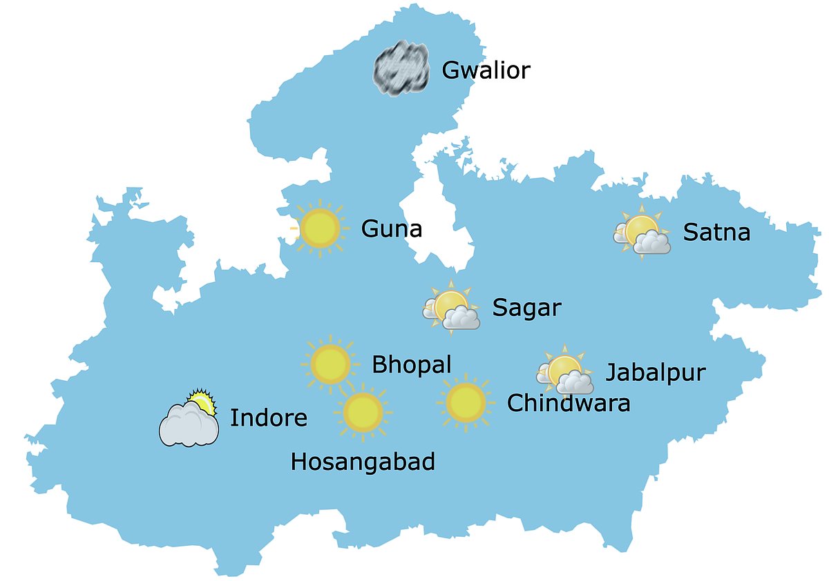 Weather in Madhya Pradesh at 10:30 am