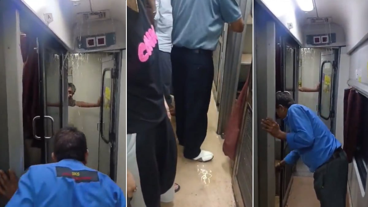 VIDEO: Water Leaks Inside Bikaner Express First AC Coach, Netizens Call It 'Splendid Shower Arrangement’