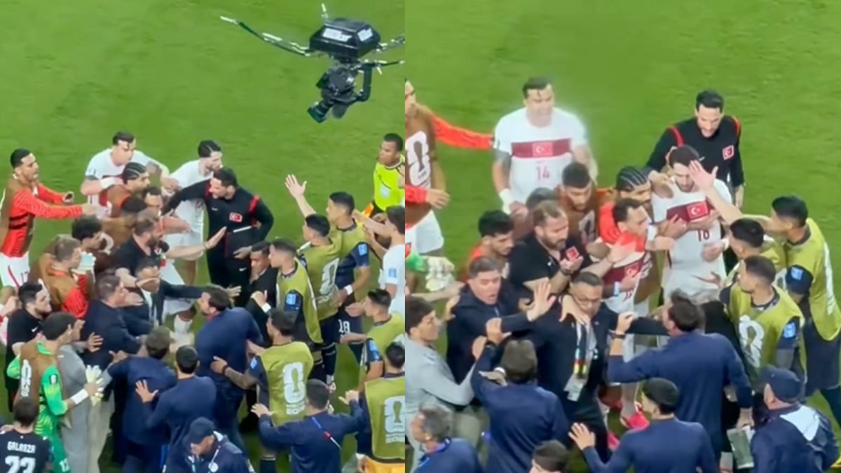 FIFA World Cup 2026: Huge Brawl Erupts Between Players During Heated Turkey vs Paraguay Clash | Video