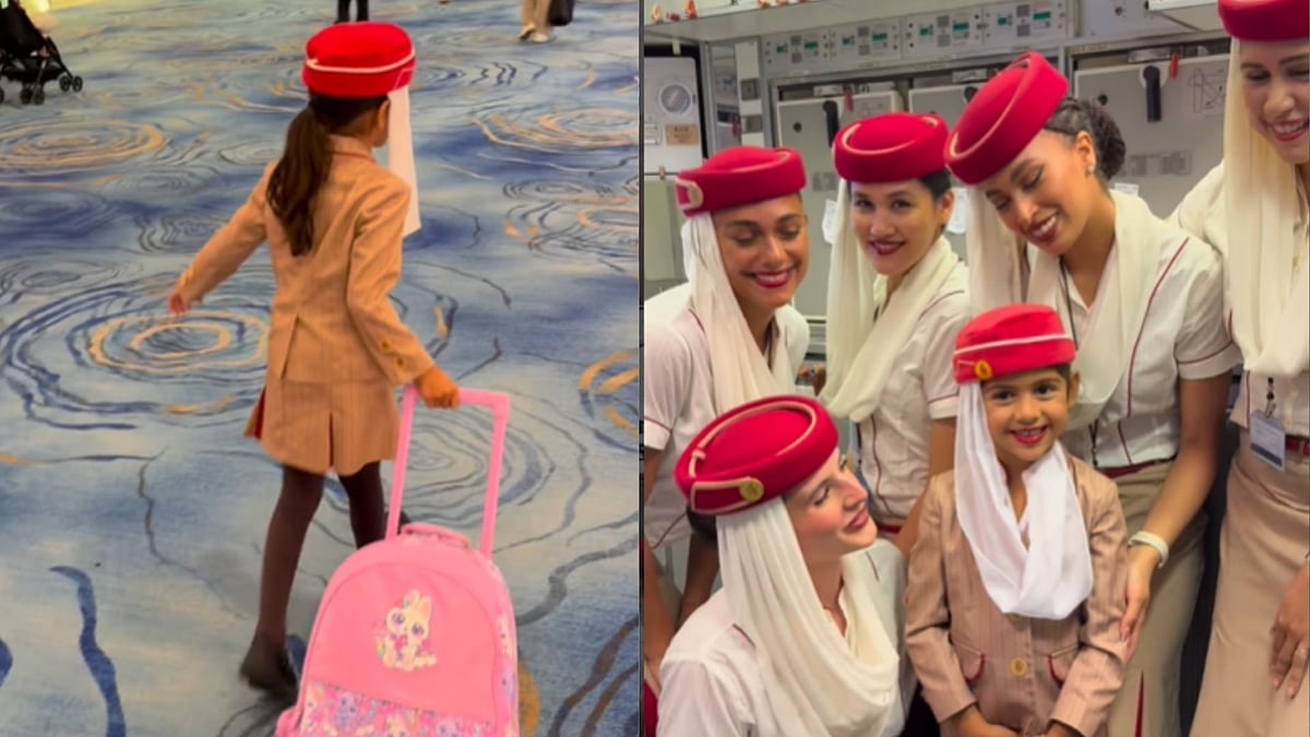 5-Year-Old Plays ‘Emirates Cabin Crew’; Wins Hearts Online After Helping Passengers Mid-Flight - VIDEO