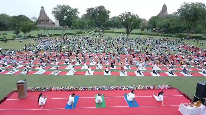 Mass Yoga Sessions Mark International Yoga Day Across State