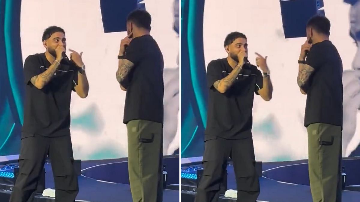 VIDEO: Virat Kohli Vibes To Karan Aujla's Winning Speech At One8 Event, Points To Earring On 'Aujle De Kanna Vich Nathiya'