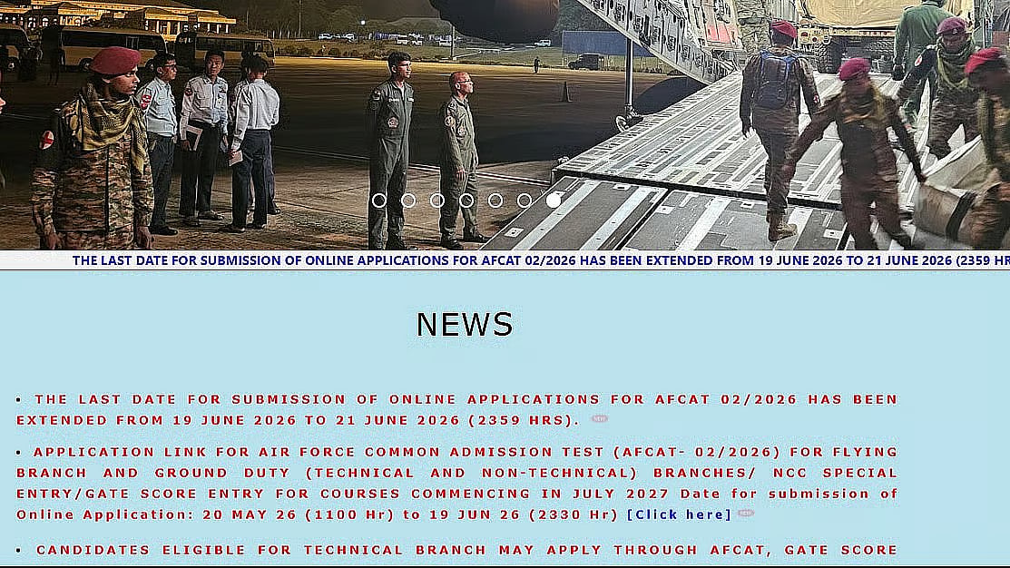 AFCAT 02/2026 Application Window Concludes Today; Apply By 11:59 PM For 379 Vacancies