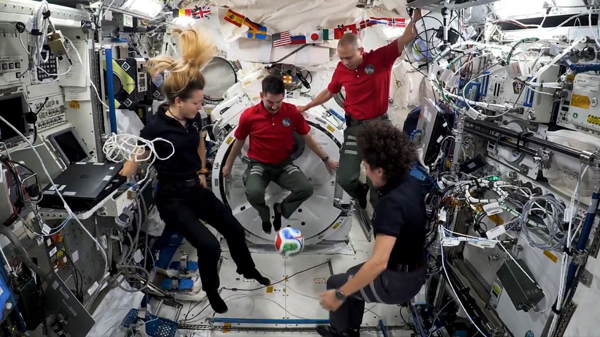 NASA Tests FIFA World Cup 2026 Match Ball Trionda In ISS Microgravity Experiment | Video