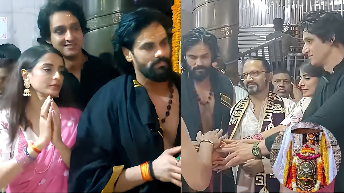 Mahabharat Actors Sourabh Raaj Jain, Arpit Ranka And Pooja Sharma Visit Mahakaleshwar Temple In Ujjain 