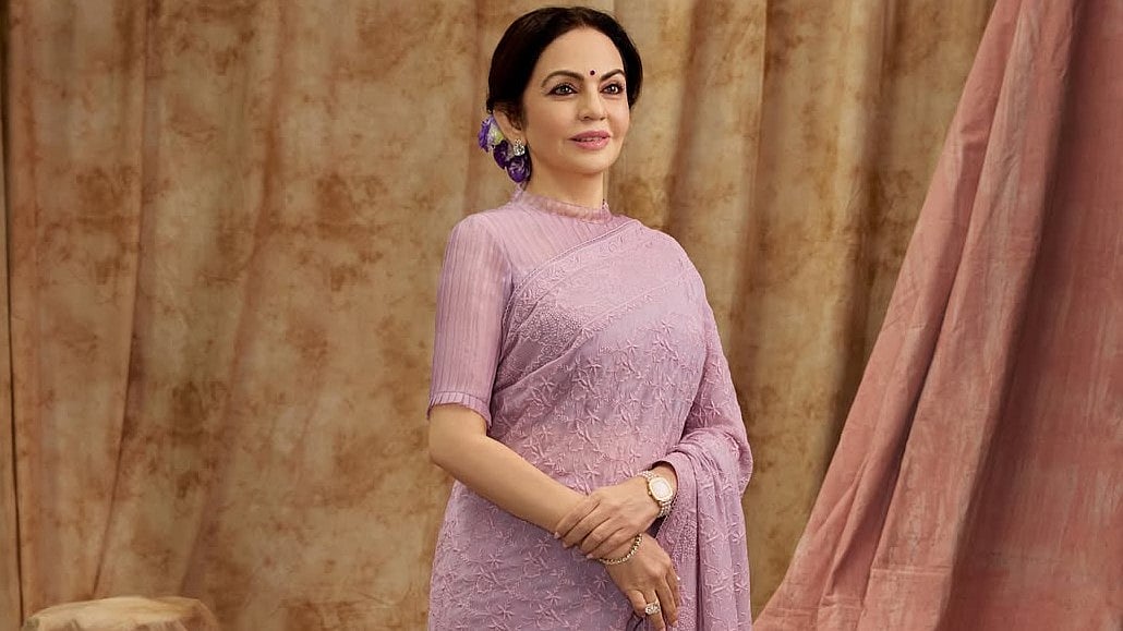 Nita Ambani Drapes Hand-Embroidered Chikankari Saree Which Took Over 1 Year To Create, Honours Lucknow's Famed Craftsmanship