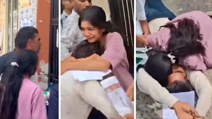 NEET UG Re-Exam 2026: Three Students Denied Entry At Vidisha Centre; Father Bangs Head On Gate While Pleading-- VIDEO