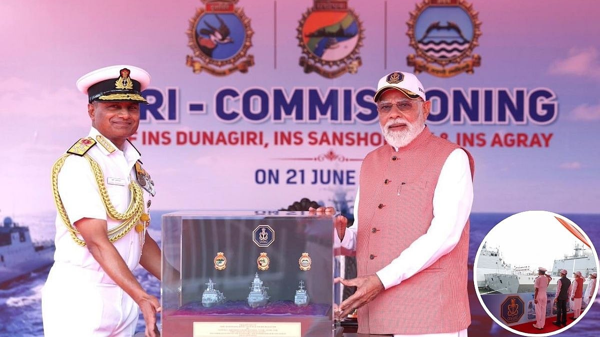 PM Modi Commissions INS Dunagiri, INS Sanshodhak And INS Agray To Boost India's Maritime Strength | VIDEO