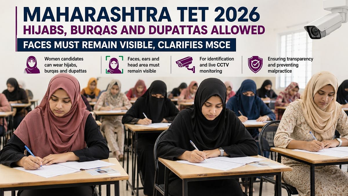 Maharashtra TET 2026: Hijabs, Burqas And Dupattas Allowed; Faces Must Remain Visible, Clarifies MSCE