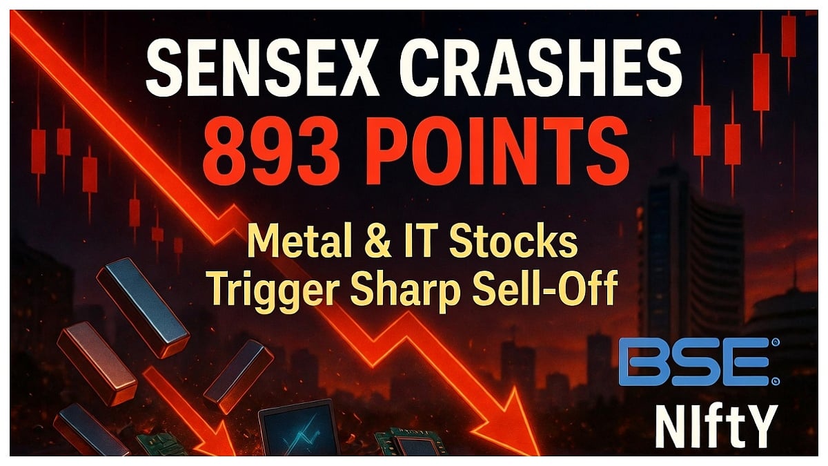 Sensex Crashes 893 Points, Here's Why Did Metal And IT Stocks Trigger A Sharp Market Sell-Off?