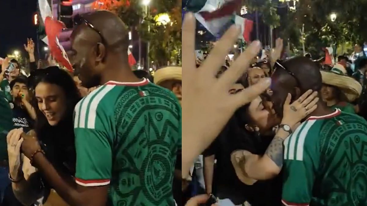 Mexican Woman Passionately Kisses Visiting Football Fan Goes Viral During FIFA World Cup Celebrations - WATCH 