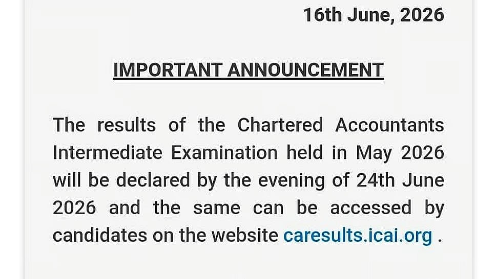 ICAI CA Intermediate Result 2026 Out Tomorrow: Here's When And Where Candidates Can Check Scores