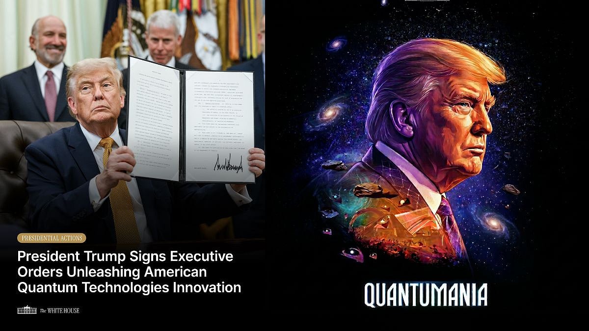 US President Donald Trump Signs Quantum Tech Executive Orders Flanked By Google & IBM Leaders To Cement Lead In The Race: Here's What It Means