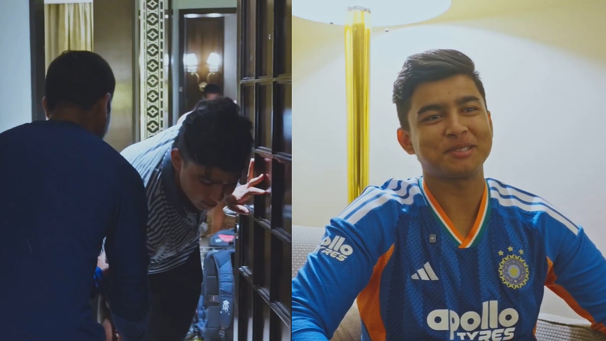 Vaibhav Sooryavanshi Touches Throwdown Specialist Raghu's Feet Before Receiving His Team India Jersey | Video