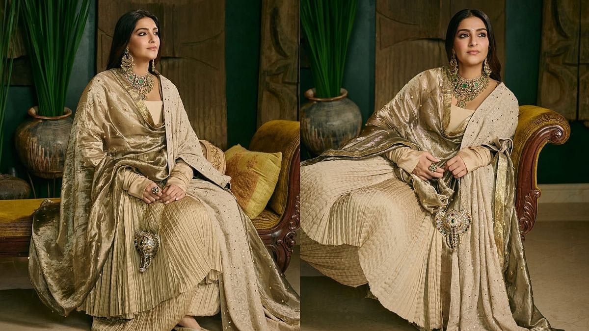 Sonam Kapoor Wows In Regal Dhoti-Kurta, But Her Quirky Elephant-Head Bag Steals The Spotlight At Anshula Kapoor's Pre-Wedding