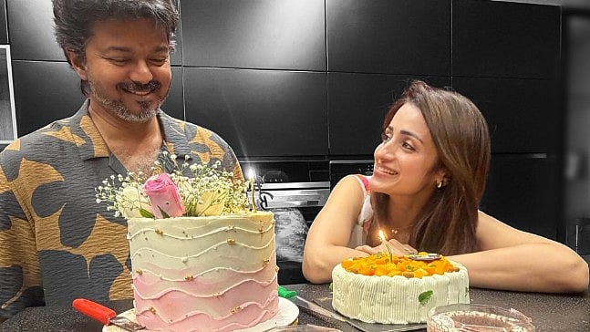 Trisha Krishnan Can't Take Her Eyes Off Thalapathy Vijay As She Celebrates His 52nd Birthday In Intimate Celebration; 'Nazar Na Lage', Netizens React