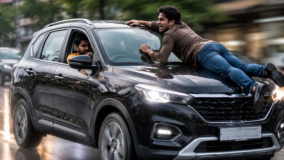 Youth Drives Off SUV With Attacker On Bonnet To Escape Assault In Bhopal