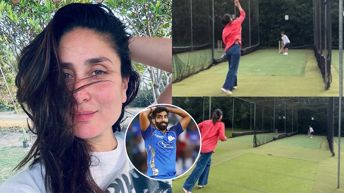 Photos: Kareena Kapoor Shows Off Her Bowling Skills Opposite Son Taimur, Says 'I Can Give Jasprit Bumrah Competition Too'