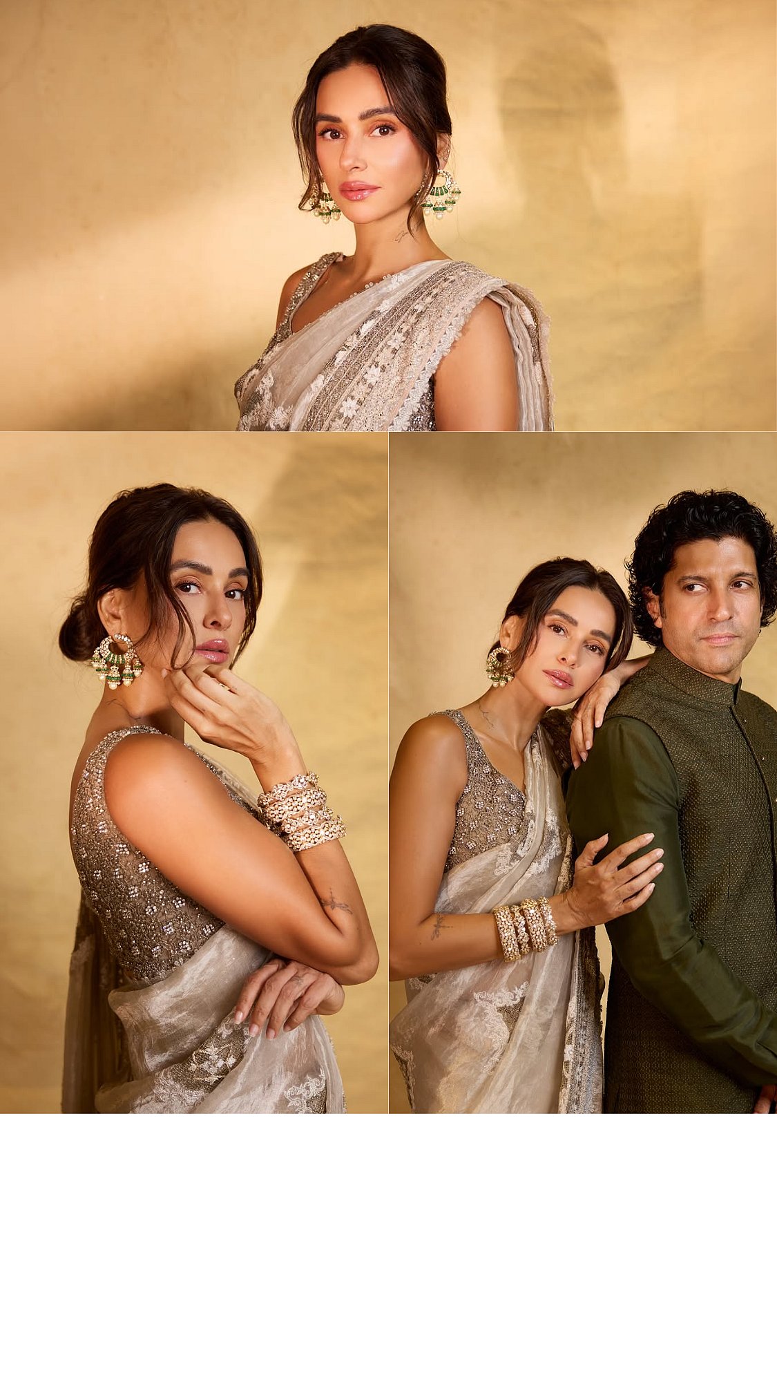Shibani & Farhan Akhtar Serve Ultimate Couple Goals In Stunning Ethnic Looks
