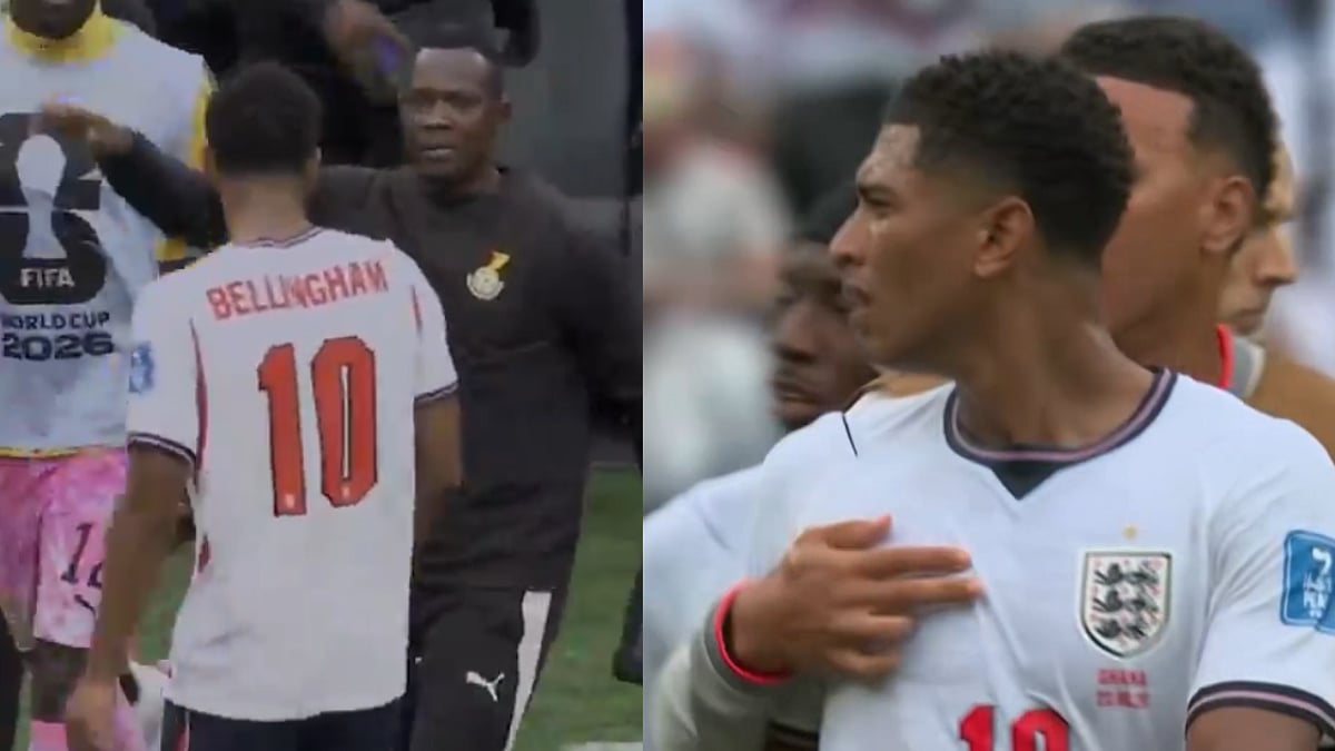 Jude Bellingham Clashes With Ghana Staff After Heated Touchline Confrontation During ENG vs GHA FIFA World Cup 2026 Match | Video