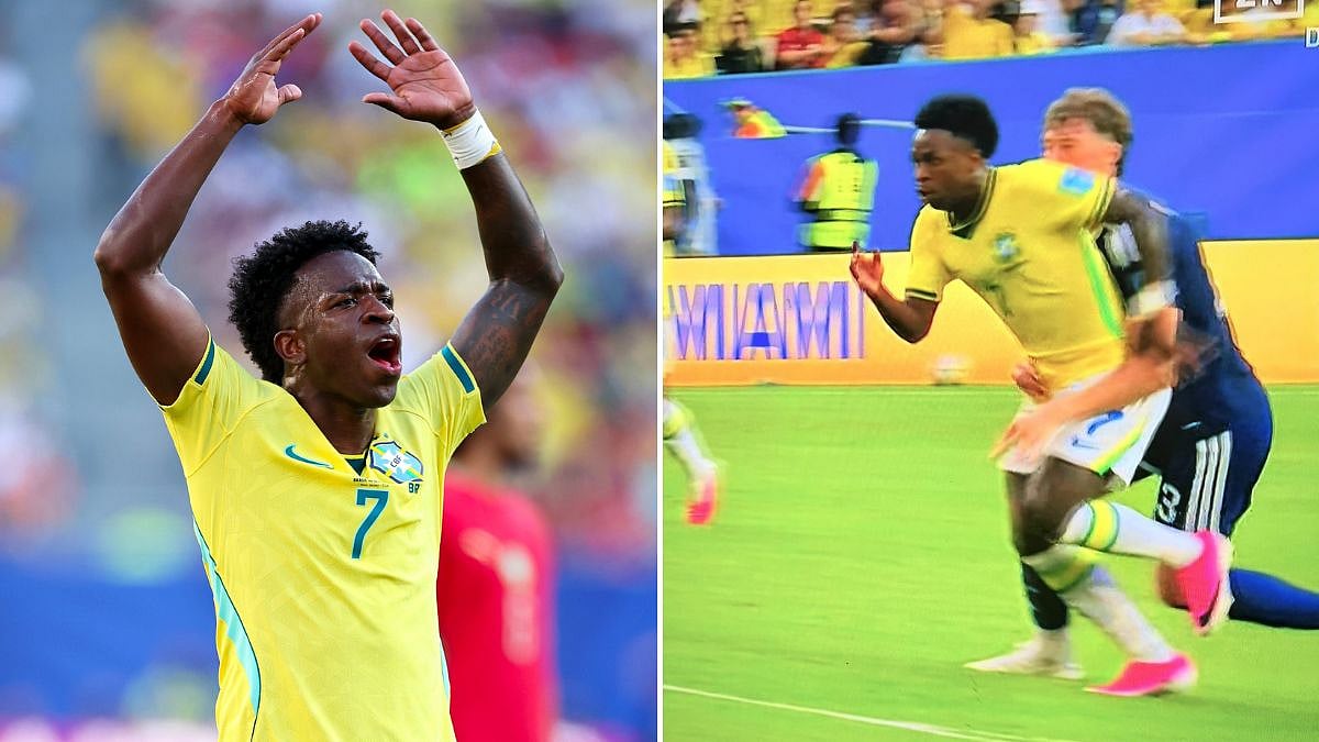 VAR Drama! Vinicius Jr's Denied Second Goal After Referee Review During Brazil Vs Scotland Clash | VIDEO