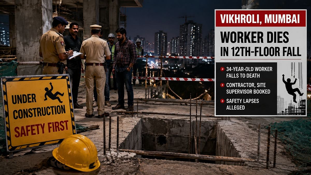 Mumbai: Contractor, Site Supervisor Booked After Worker Dies In Fall From 12th Floor Of Vikhroli Building