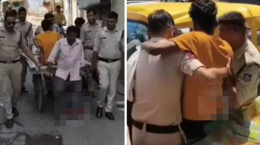 Absconding For 4 Months, Youth Taken To Police Station On Handcart After Being Found Injured In MP's Sagar-- VIDEO
