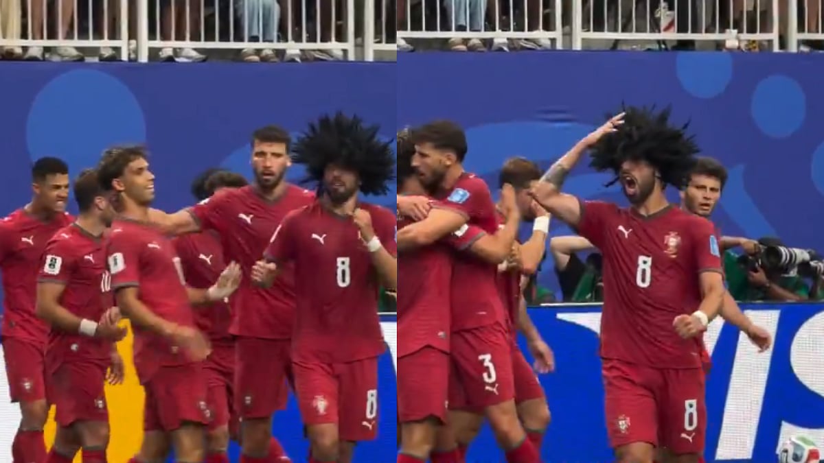 FIFA World Cup 2026: Cristiano Ronaldo's Goal Celebration Takes Hilarious Turn As Joao Felix Places Wig On Bruno Fernandes' Head | Video