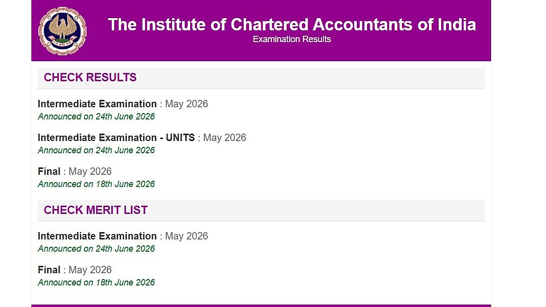ICAI CA Intermediate May Result 2026 OUT Now; Direct Link Here