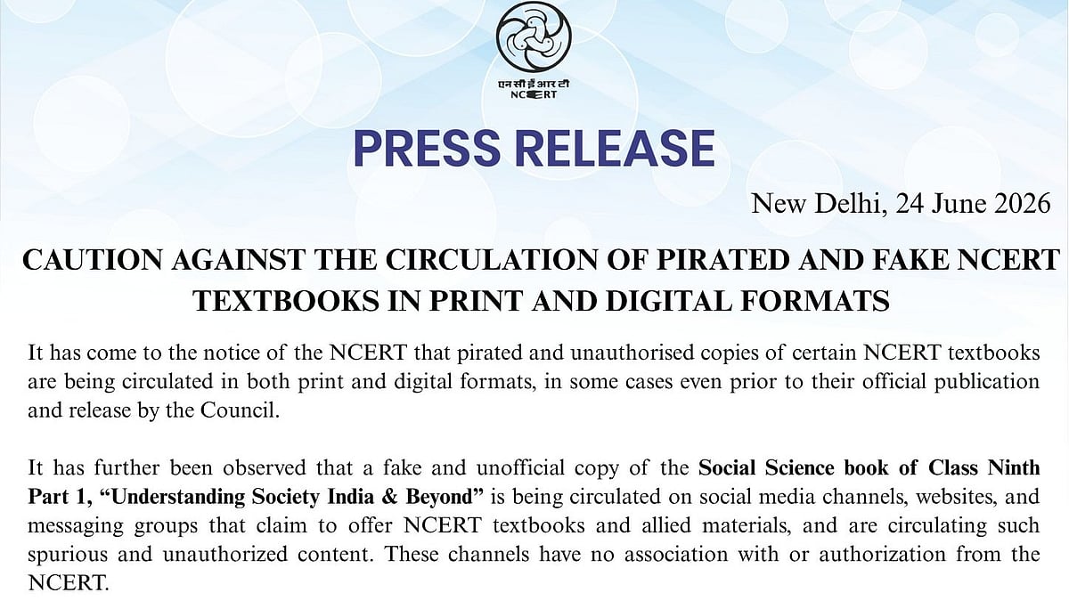 NCERT Issues Public Warning Against Fake & Pirated Textbooks; Flags Unauthorised Class 9 Social Science Book In Circulation