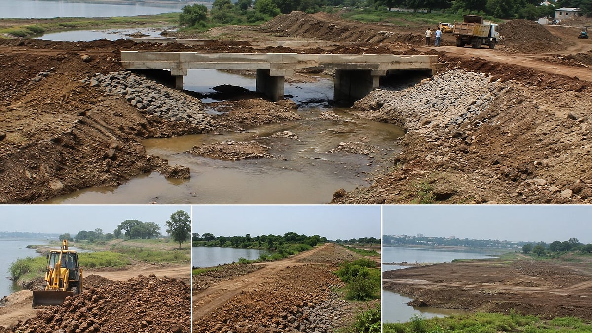 Despite NGT Order, Illegal Bridge Built And Murram Dumped At Dam Site