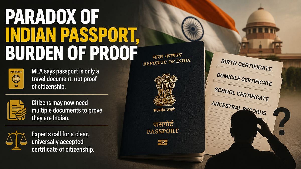 Paradox Of Indian Passport, Burden Of Proof
