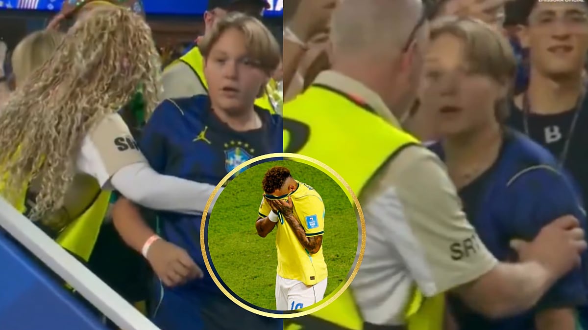 Awkward Scenes! Neymar's Son Stopped By Security After Being Mistaken For Pitch Invader Post BRA vs SCO FIFA World Cup 2026 Match | Video