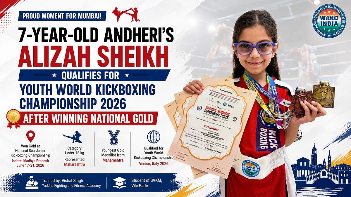 Mumbai: Andheri's 7-Year-Old Alizah Sheikh Qualifies For Youth World Kickboxing Championship After Winning National Gold