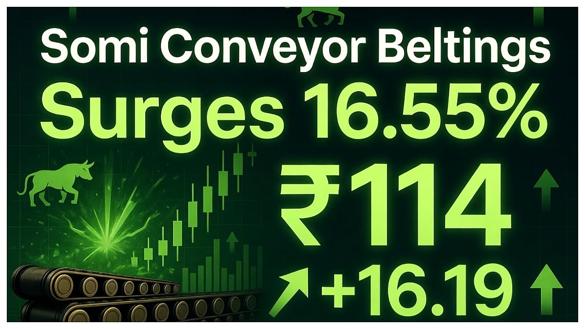Somi Conveyor Beltings Surges 16.55%, Stock Gains ₹16.19 To Close At ₹114 Amid Strong Buying